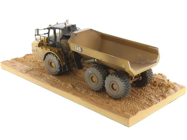 CAT Caterpillar 745 Articulated Truck with Operator (Dirty Version) "Weathered" Series 1/50 Diecast Model by Diecast Masters - Image 3