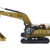 CAT Caterpillar 395 Next Generation Hydraulic Excavator (General Purpose Version) Yellow with Operator and Additional Tools "High Line" Series 1/50 Diecast Model by Diecast Masters