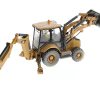 CAT Caterpillar 420F2 IT Backhoe Loader with Operator Yellow "Weathered Series" 1/50 Diecast Model by Diecast Masters - Image 4