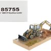 CAT Caterpillar 420F2 IT Backhoe Loader with Operator Yellow "Weathered Series" 1/50 Diecast Model by Diecast Masters - Image 5