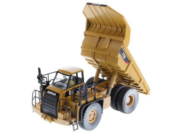 CAT Caterpillar 770 Off-Highway Truck Yellow (Weathered) with Operator "Weathered" Series 1/50 Diecast Model by Diecast Masters - Image 2