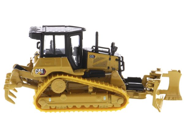 CAT Caterpillar D5 Track-Type Dozer Yellow with Fine Grading Undercarriage and Foldable Blade "High Line Series" 1/87 (HO) Scale Diecast Model by Diecast Masters - Image 5