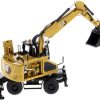 CAT Caterpillar M318 Wheeled Excavator Yellow with Operator "High Line" Series 1/50 Diecast Model by Diecast Masters - Image 3