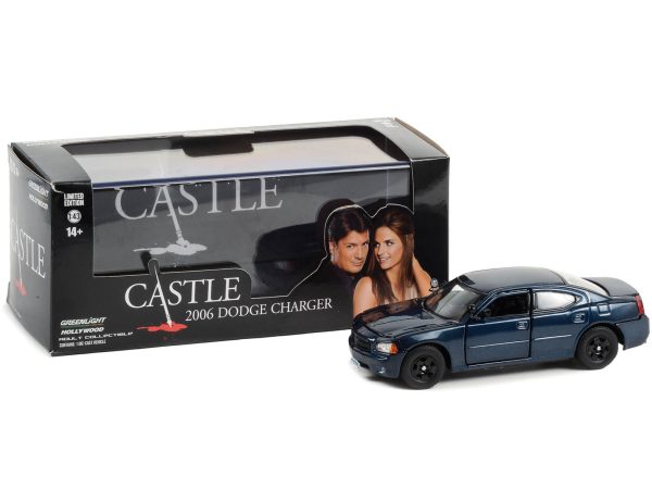2006 Dodge Charger Police Midnight Blue Pearlcoat "Detective Kate Beckett - Castle" (2009-2016) TV Series 1/43 Diecast Model Car by Greenlight