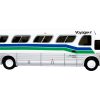 1966 GM PD4107 "Buffalo" Coach Bus "Voyageur Colonial" Destination: "Montreal Express" (Quebec Canada) "Vintage Bus & Motorcoach Collection" 1/87 Diecast Model by Iconic Replicas - Image 2