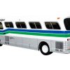 1966 GM PD4107 "Buffalo" Coach Bus "Voyageur Colonial" Destination: "Montreal Express" (Quebec Canada) "Vintage Bus & Motorcoach Collection" 1/87 Diecast Model by Iconic Replicas - Image 3