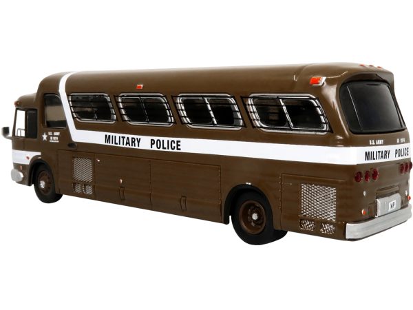 1966 GM PD4107 "Buffalo" Coach Bus U.S. Army Military Police Destination: "Fort Dix" "Vintage Bus & Motorcoach Collection" 1/87 Diecast Model by Iconic Replicas - Image 3