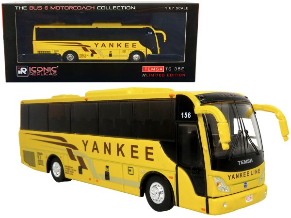 TEMSA TS 35E Coach Bus Yellow "Yankee Trails" "The Bus & Motorcoach Collection" 1/87 Diecast Model by Iconic Replicas - Image 3