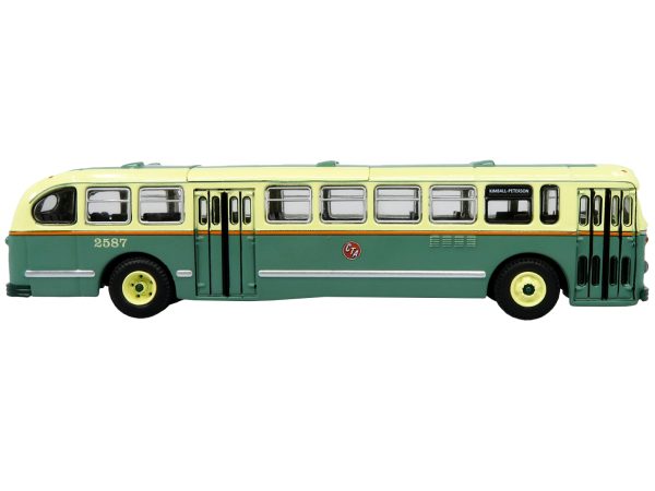 1952 CCF-Brill CD-44 Transit Bus CTA (Chicago Transit Authority) Chicago Surface Lines "Kimball-Peterson" "Vintage Bus & Motorcoach Collection" 1/87 (HO) Diecast Model by Iconic Replicas - Image 2