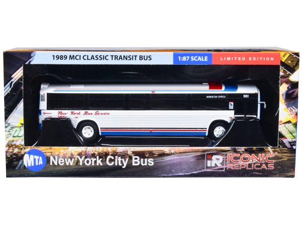 1989 MCI Classic Transit Bus New York Bus Service "Manhattan Express" "MTA New York City Bus" Series 1/87 Diecast Model by Iconic Replicas - Image 3