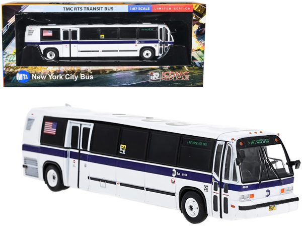 TMC RTS Transit Bus MTA New York "47 LaGuardia Airport Marine Air Term" "MTA New York City Bus" Series 1/87 Diecast Model by Iconic Replicas - Image 3
