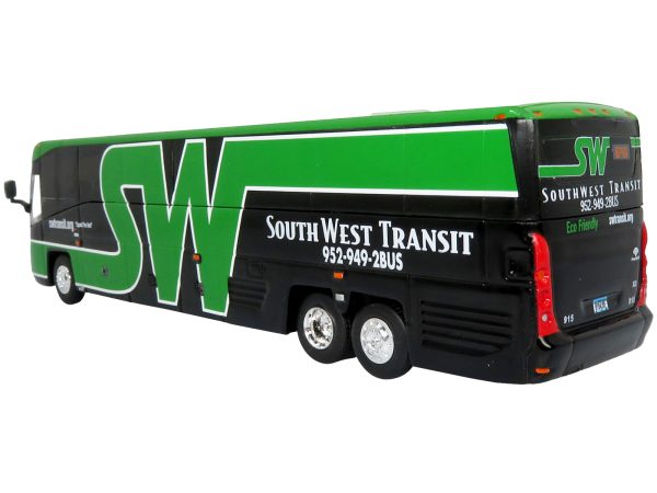 MCI D45 CRT LE Coach Bus South West Transit "690 Westbound" "The Bus & Motorcoach Collection" 1/87 Diecast Model by Iconic Replicas - Image 2