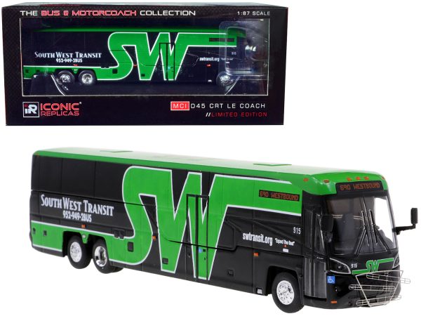 MCI D45 CRT LE Coach Bus South West Transit "690 Westbound" "The Bus & Motorcoach Collection" 1/87 Diecast Model by Iconic Replicas - Image 3