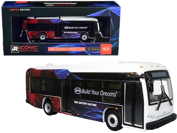 BYD K8M Electric Transit Bus "Build Your Dreams" Corporate Livery Limited Edition 1/87 (HO) Diecast Model by Iconic Replicas - Image 3