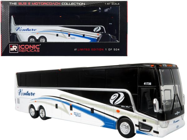 Van Hool TX45 Coach Bus "Venture Tours" White "The Bus & Motorcoach Collection" Limited Edition to 504 pieces Worldwide 1/87 (HO) Diecast Model by Iconic Replicas - Image 3
