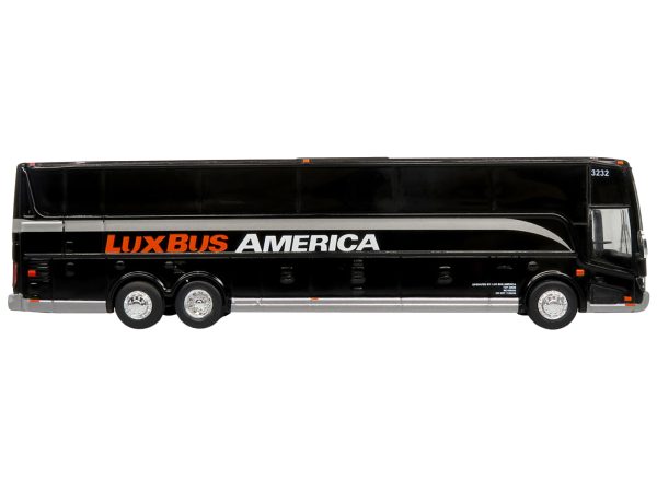 Van Hool TX45 Coach Bus "Lux Bus America" Black "The Bus & Motorcoach Collection" Limited Edition to 504 pieces Worldwide 1/87 (HO) Diecast Model by Iconic Replicas - Image 3