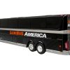 Van Hool TX45 Coach Bus "Lux Bus America" Black "The Bus & Motorcoach Collection" Limited Edition to 504 pieces Worldwide 1/87 (HO) Diecast Model by Iconic Replicas
