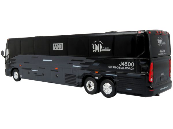MCI J4500 Coach Bus "MCI 90th Anniversary" Black and Gray "The Bus & Motorcoach Collection" Limited Edition to 504 pieces Worldwide 1/87 (HO) Diecast Model by Iconic Replicas - Image 2