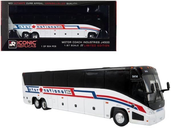 MCI J4500 Coach Bus "International Stage Lines" White "The Bus & Motorcoach Collection" Limited Edition to 504 pieces Worldwide 1/87 (HO) Diecast Model by Iconic Replicas - Image 3