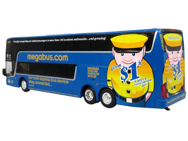 Van Hool TDX Double Decker Coach Bus "Megabus" "M22 Boston to New York" "The Bus & Motorcoach Collection" Limited Edition to 504 pieces Worldwide 1/87 (HO) Diecast Model by Iconic Replicas - Image 2