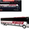 Prevost X3-45 Coach Bus "CYR Bus Line Old Town Maine" Red and White Limited Edition 1/87 (HO) Diecast Model by Iconic Replicas - Image 3