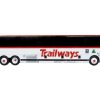 Prevost X3-45 Coach Bus "Trailways - Adirondack Transit Lines" White with Red Stripes Limited Edition 1/87 (HO) Diecast Model by Iconic Replicas
