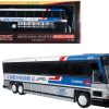 2001 MCI D4000 Coach Bus "Greyhound Canada" Blue and White with Red Stripes "Vintage Bus & Motorcoach Collection" Limited Edition to 504 pieces Worldwide 1/87 (HO) Diecast Model by Iconic Replicas - Image 3