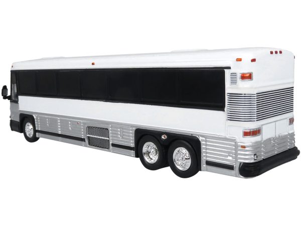 2001 MCI D4000 Coach Bus Plain White "Vintage Bus & Motorcoach Collection" Limited Edition to 504 pieces Worldwide 1/87 (HO) Diecast Model by Iconic Replicas - Image 2