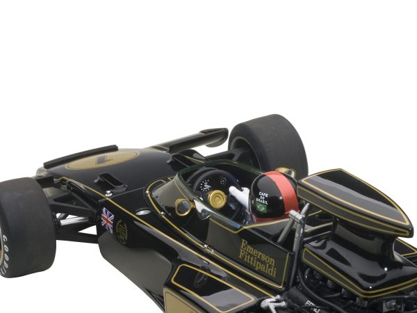 Lotus 72E 1973 Emerson Fittipaldi #1 with Driver Figure in Cockpit 1/18 Model Car by Autoart - Image 3