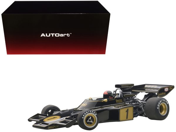 Lotus 72E 1973 Emerson Fittipaldi #1 with Driver Figure in Cockpit 1/18 Model Car by Autoart - Image 2
