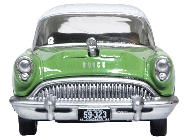 1954 Buick Century Estate Wagon Willow Green and White 1/87 (HO) Scale Diecast Model Car by Oxford Diecast - Image 3