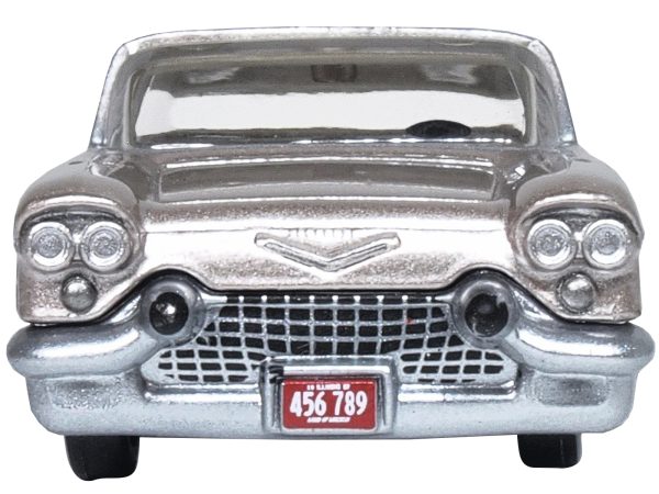 1957 Cadillac Eldorado Brougham Sandalwood Beige Metallic with Silver Top 1/87 (HO) Scale Diecast Model Car by Oxford Diecast - Image 3
