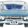 1961 Chevrolet Impala Convertible Jewel Blue Metallic and White with Blue Interior 1/87 (HO) Scale Diecast Model Car by Oxford Diecast - Image 2