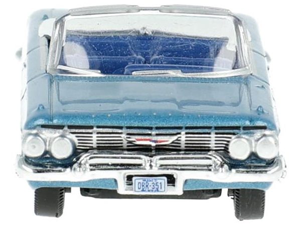 1961 Chevrolet Impala Convertible Jewel Blue Metallic and White with Blue Interior 1/87 (HO) Scale Diecast Model Car by Oxford Diecast - Image 2