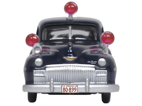 1946 DeSoto Suburban Ambulance Dark Blue "Junction City Ambulance" 1/87 (HO) Scale Diecast Model Car by Oxford Diecast - Image 3