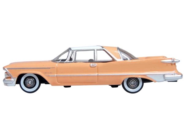 1959 Chrysler Imperial Crown 2 Door Hardtop Persian Pink with White Top 1/87 (HO) Scale Diecast Model Car by Oxford Diecast - Image 4