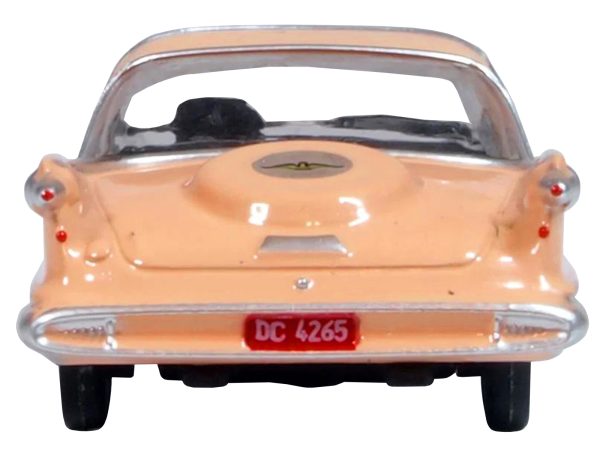 1959 Chrysler Imperial Crown 2 Door Hardtop Persian Pink with White Top 1/87 (HO) Scale Diecast Model Car by Oxford Diecast - Image 2