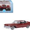 1959 Chrysler Imperial Crown 2 Door Hardtop Radiant Red with Black Top 1/87 (HO) Scale Diecast Model Car by Oxford Diecast
