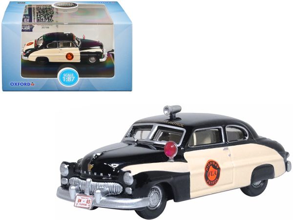 1949 Mercury Monarch Police Black and White "Florida Highway Patrol" 1/87 (HO) Scale Diecast Model Car by Oxford Diecast - Image 2