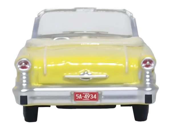 1957 Oldsmobile 88 Convertible Coronado Yellow 1/87 (HO) Scale Diecast Model Car by Oxford Diecast - Image 2