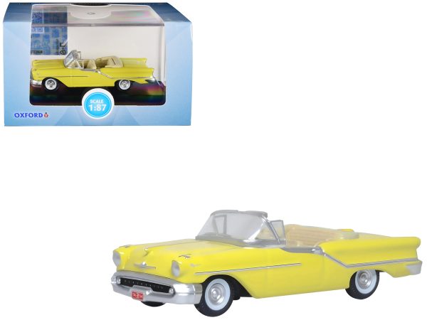 1957 Oldsmobile 88 Convertible Coronado Yellow 1/87 (HO) Scale Diecast Model Car by Oxford Diecast - Image 3