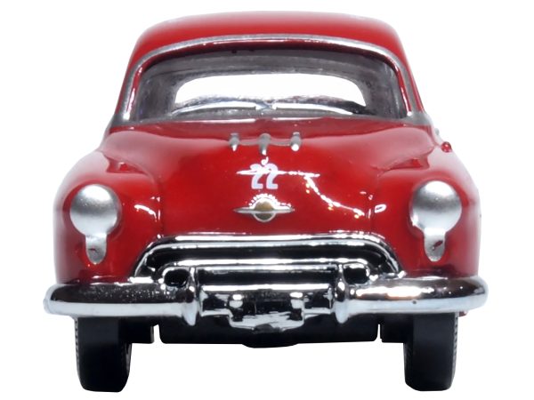 1949 Oldsmobile Rocket 88 Coupe #22 "Overseas Motors Atlanta" Red 1/87 (HO) Scale Diecast Model Car by Oxford Diecast - Image 3