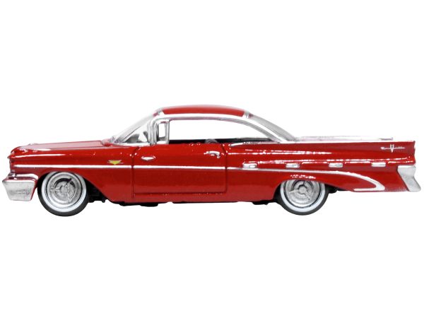 1959 Pontiac Bonneville Coupe Mandalay Red 1/87 (HO) Scale Diecast Model Car by Oxford Diecast