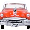 1954 Pontiac Chieftain 4 Door Coral Red with Winter White Top 1/87 (HO) Scale Diecast Model Car by Oxford Diecast - Image 3