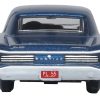 1966 Pontiac GTO Fontaine Blue Metallic 1/87 (HO) Scale Diecast Model Car by Oxford Diecast - Image 4