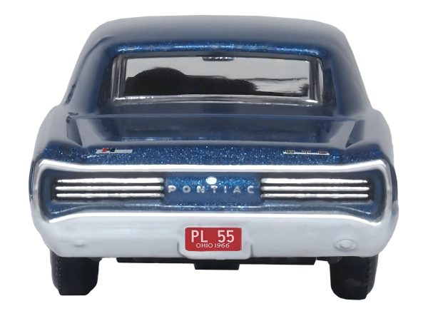 1966 Pontiac GTO Fontaine Blue Metallic 1/87 (HO) Scale Diecast Model Car by Oxford Diecast - Image 4