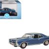 1966 Pontiac GTO Fontaine Blue Metallic 1/87 (HO) Scale Diecast Model Car by Oxford Diecast - Image 3