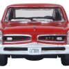 1966 Pontiac GTO Montero Red 1/87 (HO) Scale Diecast Model Car by Oxford Diecast - Image 2