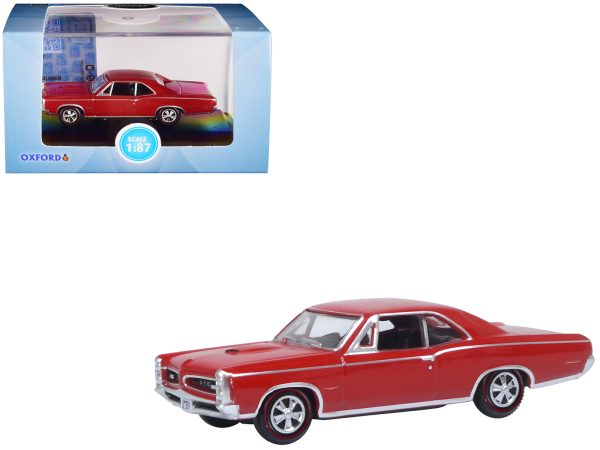 1966 Pontiac GTO Montero Red 1/87 (HO) Scale Diecast Model Car by Oxford Diecast - Image 4