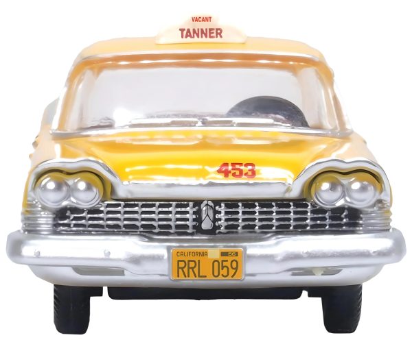 1959 Plymouth Belvedere Taxi Yellow "Tanner Yellow Cab Co." 1/87 (HO) Scale Diecast Model Car by Oxford Diecast - Image 4